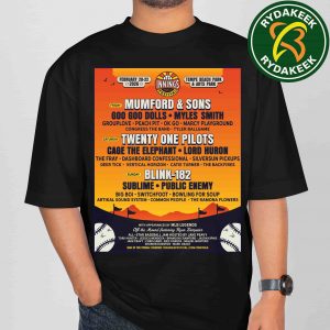 Innings Festival 2026 Full Lineup In Tempe Arizona On Feb 20-22 2026 At Tempe Beach Park And Arts Park Merchandise Unisex T-Shirt