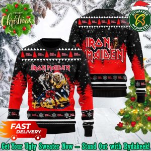 Iron Maiden With Santa Hat Snowy Chirstmas Gifts Xmas For Family And Friends Ugly Sweater