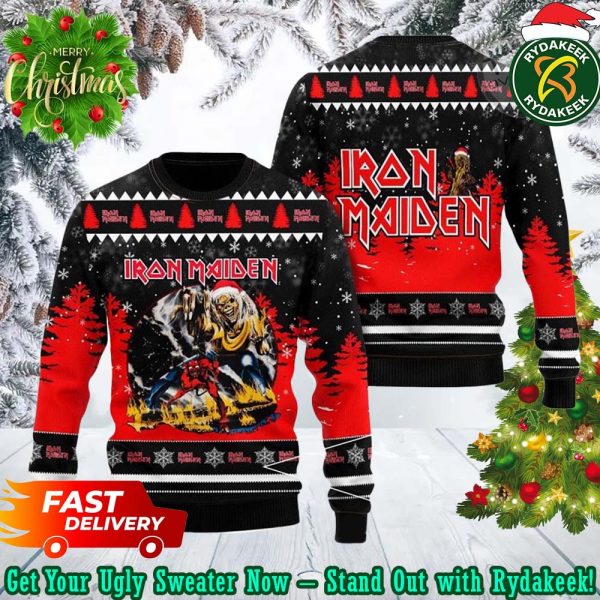 Iron Maiden With Santa Hat Snowy Chirstmas Gifts Xmas For Family And Friends Ugly Sweater