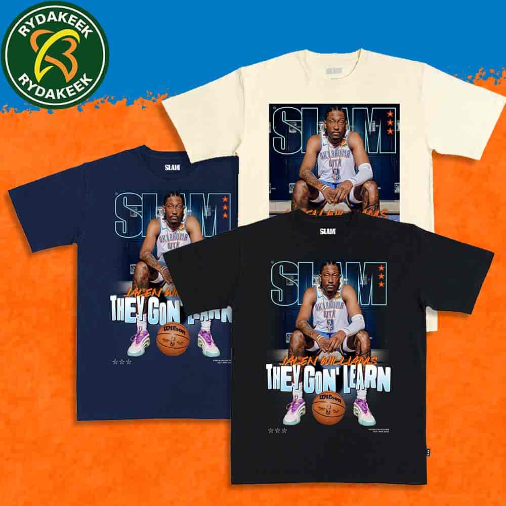 Jalen Williams All Star Champion Featured On Cover Of Slam 258 NBA OKC Thunder They Gon Learn T-Shirt
