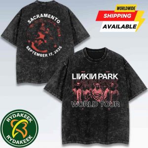 Linkin Park From Zero World Tour Sacramento 2025 Exclusive Washed Shirt Golden 1 Center September 17 Merchandise