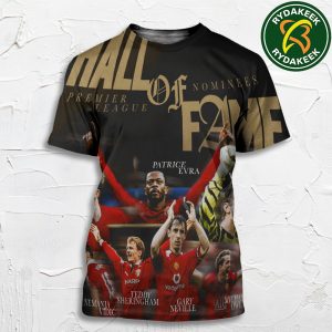 Manchester United Hall Of Fame Premier League Nominees 7 Former Reds All Over Print T-Shirt