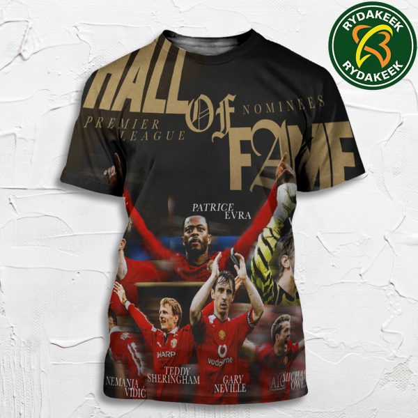 Manchester United Hall Of Fame Premier League Nominees 7 Former Reds All Over Print T-Shirt