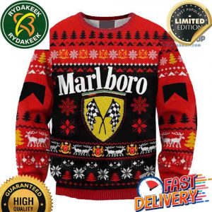 Marlboro Racing Xmas 2025 Holiday Gift Knitted Ugly Christmas Sweater