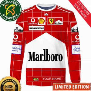 Marlboro Scuderia Ferrari Branded Ugly Christmas Gift Sweater For Friend