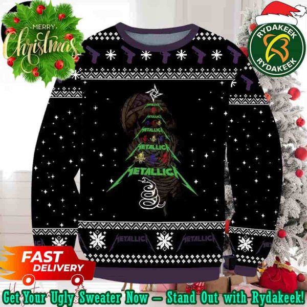Metallica Black Album Chirstmas Gifts 2025 Xmas For Family And Friends Ugly Sweater