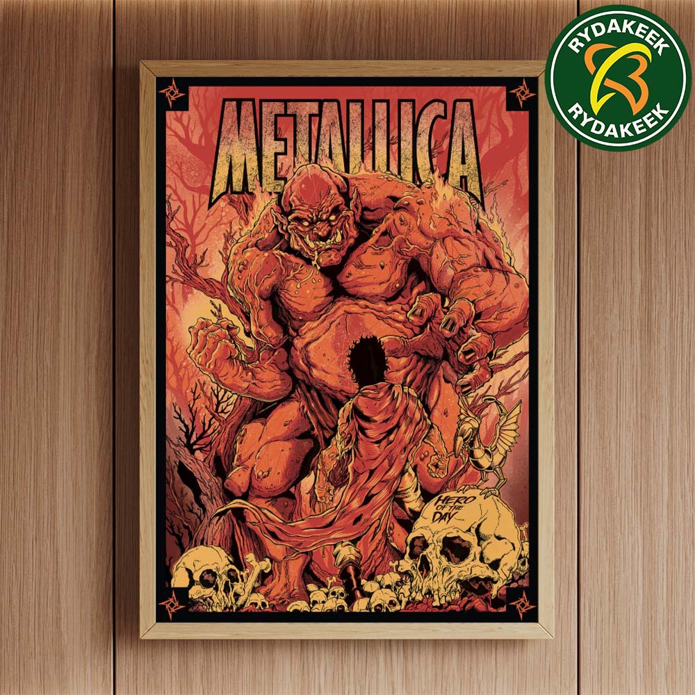 Metallica Hero Of The Day Screen Printed Merch Home Decor Poster Canvas