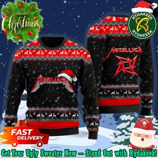 Metallica Ninja Star Red Logo Chirstmas Gifts 2025 Xmas For Family And Friends Ugly Sweater