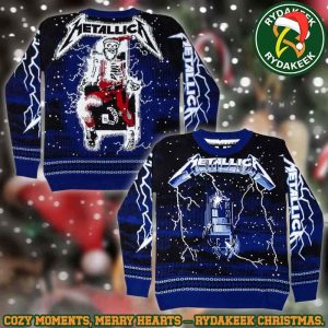 Metallica Ride the Lightning Christmas Gifts 2025 Xmas For Family And Friends Ugly Sweater