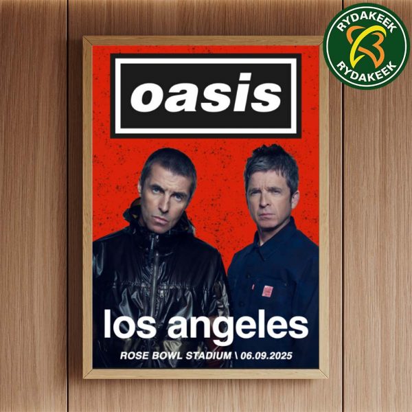 Oasis Live 25 Tour In Pasadena, USA At Rose Bowl Stadium On September 6 2025 Home Decor Poster Canvas