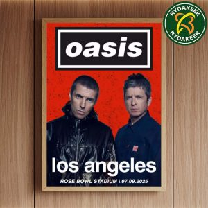 Oasis Live 25 Tour In Pasadena, USA At Rose Bowl Stadium On September 7 2025 Home Decor Poster Canvas