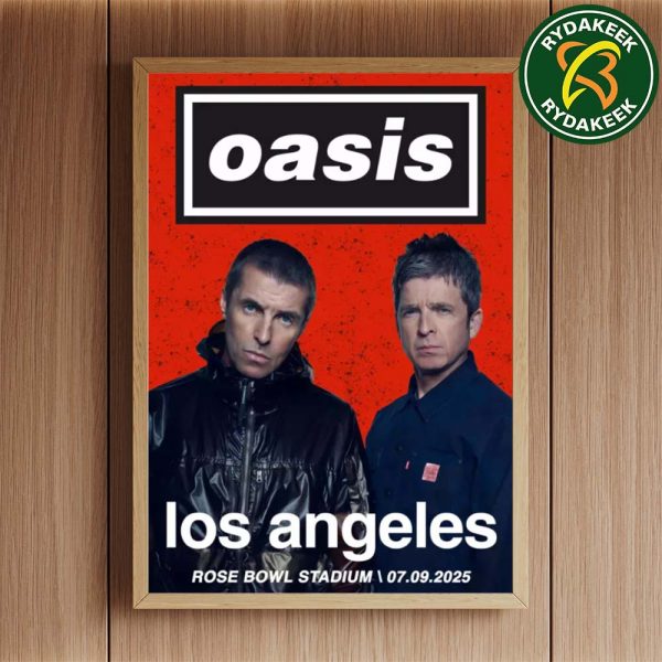 Oasis Live 25 Tour In Pasadena, USA At Rose Bowl Stadium On September 7 2025 Home Decor Poster Canvas
