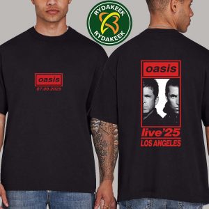 Oasis Live 25 Tour In Pasadena, USA At Rose Bowl Stadium On September 7 2025 T-Shirt