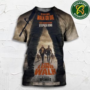 Official Poster The Long Walk Author Stephen King Walk Or Die In Theaters On September 12 2025 All Over Print T-Shirt