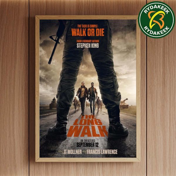 Official Poster The Long Walk Author Stephen King Walk Or Die In Theaters On September 12 2025 Home Decor Poster Canvas