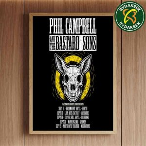 Phil Campbell And The Bastard Sons Date Tour In September 2025  In Australia Home Decor Poster Canvas