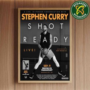 Stephen Curry Golden State Warriors NBA Shot Ready Live In Brooklyn, New York At Brooklyn Paramount On September 9 2025 Home Decor Poster Canvas