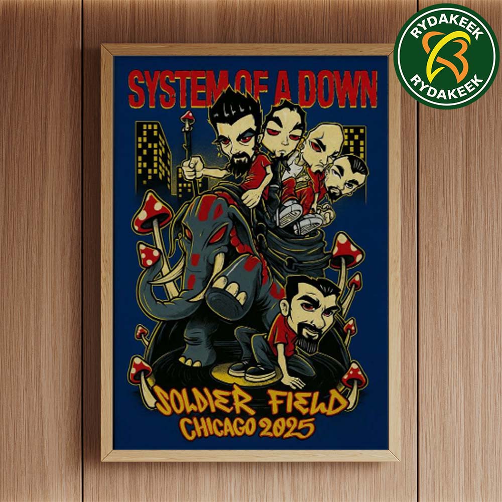 System Of A Down And Avenged Sevenfold In Chicago At Soldier Field On August 31 And September 1 2025 Home Decor Poster Canvas