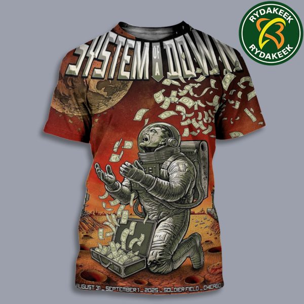 System Of A Down In Chicago At Soldier Field On August 31 – September 1 2025 All Over Print T-Shirt