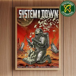 System Of A Down In Chicago At Soldier Field On August 31 – September 1 2025 Home Decor Poster Canvas