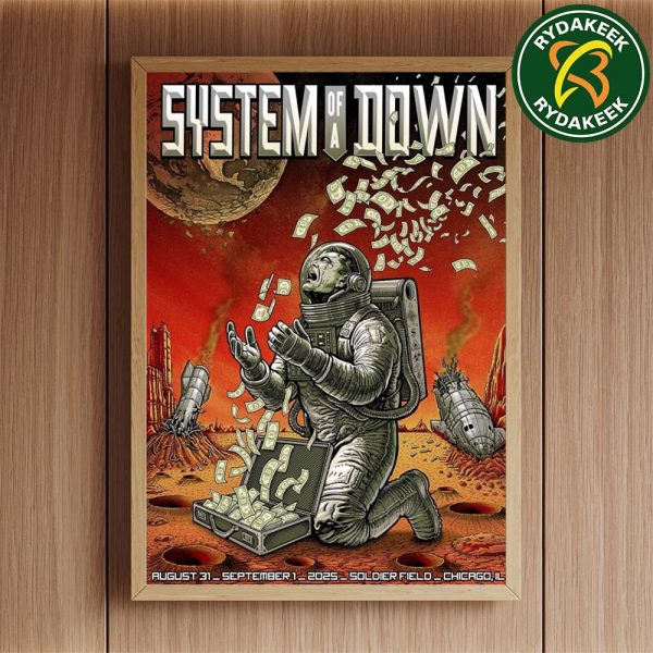 System Of A Down In Chicago At Soldier Field On August 31 – September 1 2025 Home Decor Poster Canvas