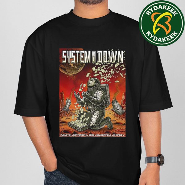 System Of A Down In Chicago At Soldier Field On August 31 – September 1 2025 Unisex T-Shirt