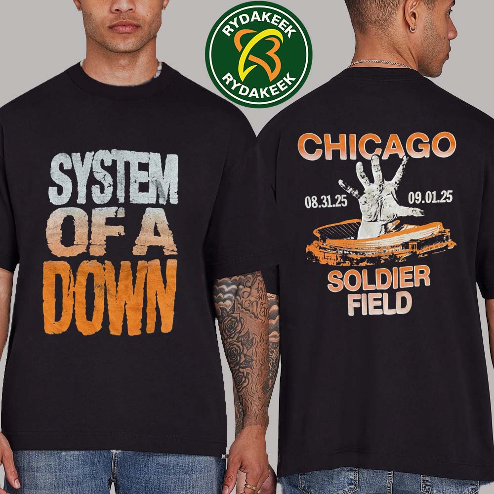 System Of A Down In Chicago At Soldier Field On August 31 – September 1 2025 Big Orange Faded Logo Unisex T-Shirt