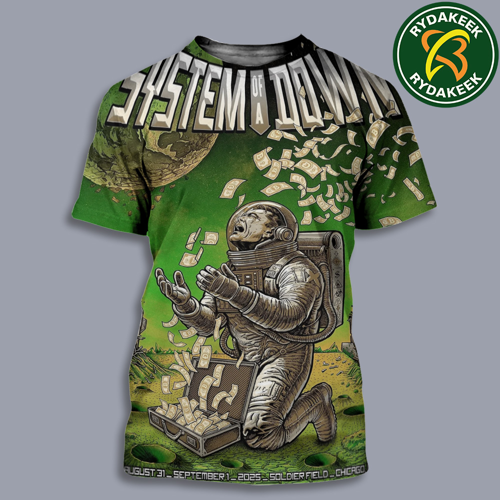 System Of A Down In Chicago At Soldier Field On August 31 – September 1 2025 Soylent Green Edition  All Over Print Shirt