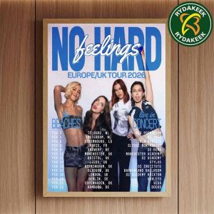 The Beaches No Hard Feelings Europe UK Tour 2026 Dates Tour Home Decor Poster Canvas