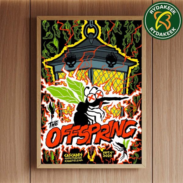 The Offspring SUPERCHARGED Worldwide In 25 Ridgefield, WA At Cascades Amphitheater On September 4 2025 Home Decor Poster Canvas