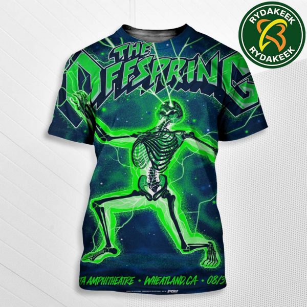 The Offspring Supercharged Worldwide In 25 Tour In Wheatland, CA At Toyota Amphitheatre On August 31 2025 All Over Print Shirt