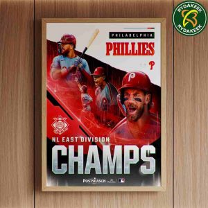 The Philadelphia Phillies MLB Are Kings Of The Nl East 2025 For A Second Straight Year Home Decor Poster Canvas