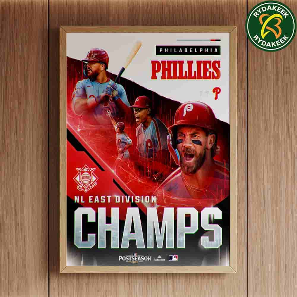 The Philadelphia Phillies MLB Are Kings Of The Nl East 2025 For A Second Straight Year Home Decor Poster Canvas