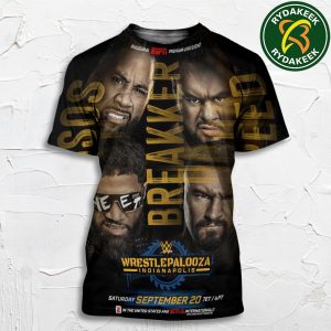 The Usos Vs The Bronsons Jimmy And Jey Vs Bron Breakker And Bronson Reed At WWE Wrestlepalooza In Indianapolis, Indiana USA On September 20  All Over Print T-Shirt
