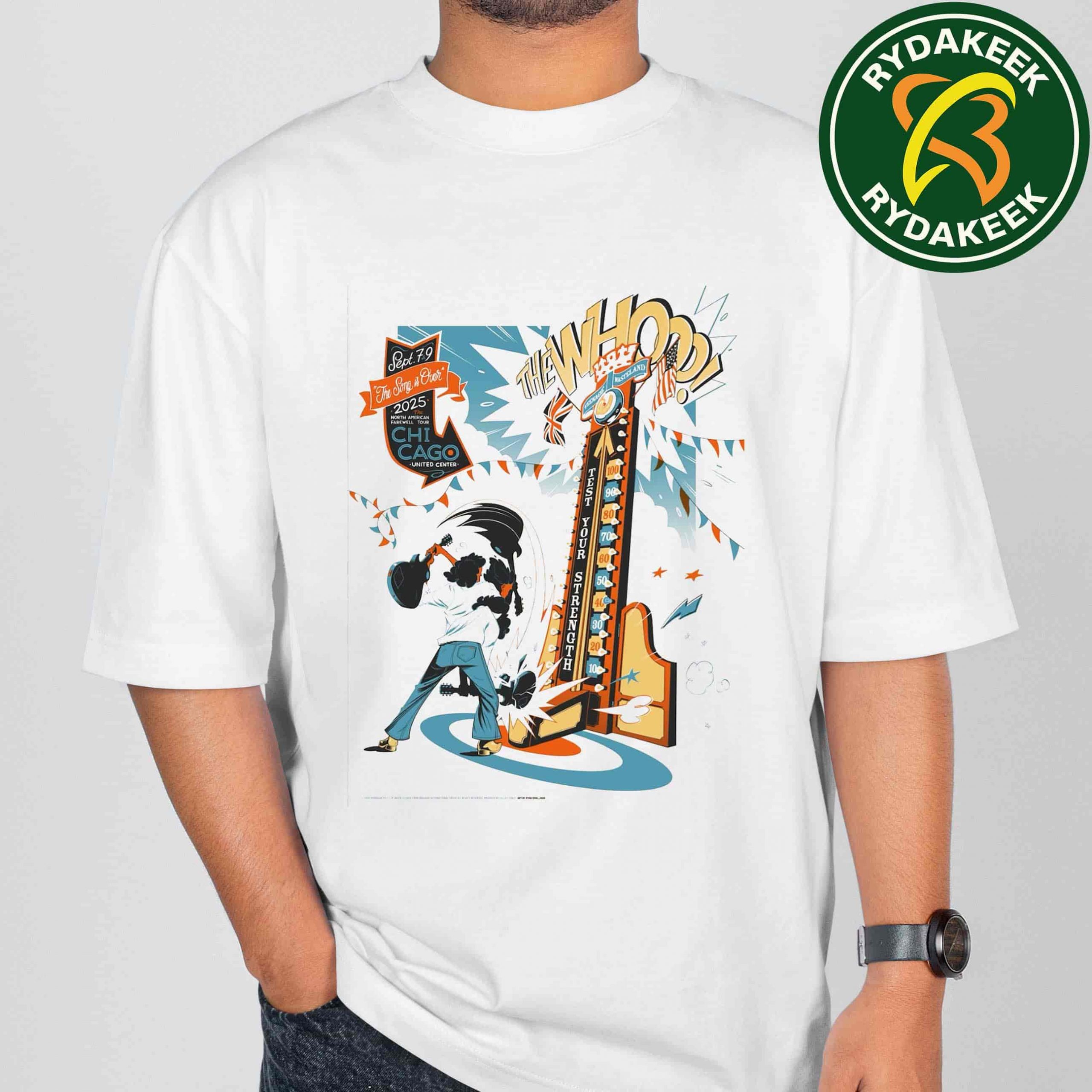 The Who North American Farewell Tour 2025 Chicago On September 7 And 9 United Center T-Shirt