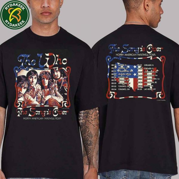 The Who The Song Is Over North America Farewell Tour Photo Dateback Two Sided Unisex T-Shirt