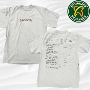 Travis Scott Rodeo 10-Yr Anniversary Collection Jim Joe White Board Tee T-Shirt