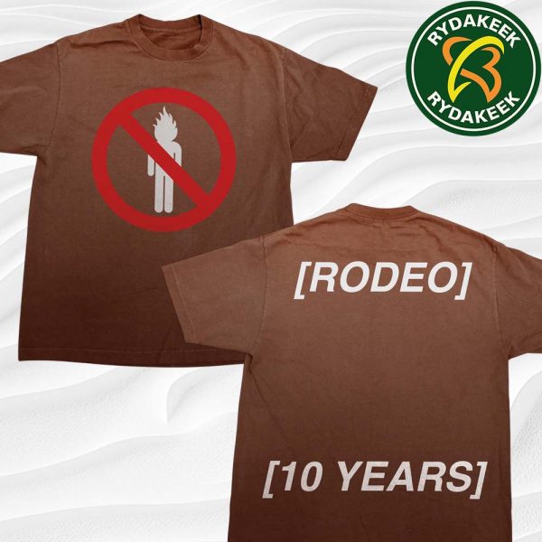 Travis Scott Rodeo 10-Yr Anniversary Collection LA Flame Tee T-Shirt