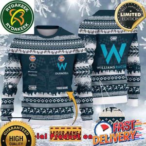 Williams F1 Racing Team Custom Name Ugly Christmas Sweater For Holiday 2025 Xmas Gifts