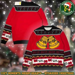 ACDC Ugly Sweater Hells Bells Guitar Family Memories And Christmas Gift