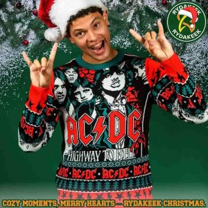 ACDC Ugly Sweater Highway To Hell Noel Family Memories And Christmas Gift