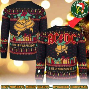 ACDC Ugly Sweater Lock Up Your Present Family Memories And Christmas Gift