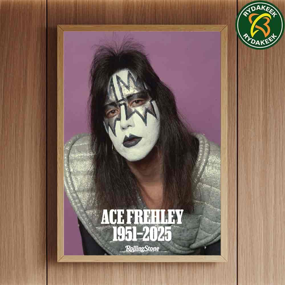 Ace Frehley Kiss Spaceman Guitar Legend Dies At Age 74 1951-2025 Rolling Stone Rest In Peace Memorial Poster Ace Frehley Kiss Spaceman Guitar Legend Dies At Age 74 1951-2025 Rolling Stone Rest In Peace Memorial Poster