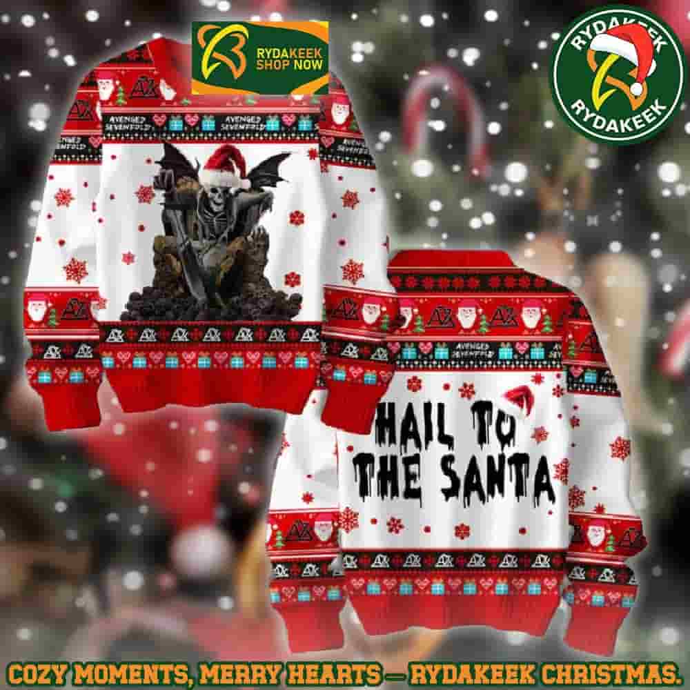 Avenged Sevenfold Hail To Santa Christmas Gifts Xmas For Family And Friends Ugly Sweater Avenged Sevenfold Hail To Santa Christmas Gifts Xmas For Family And Friends Ugly Sweater