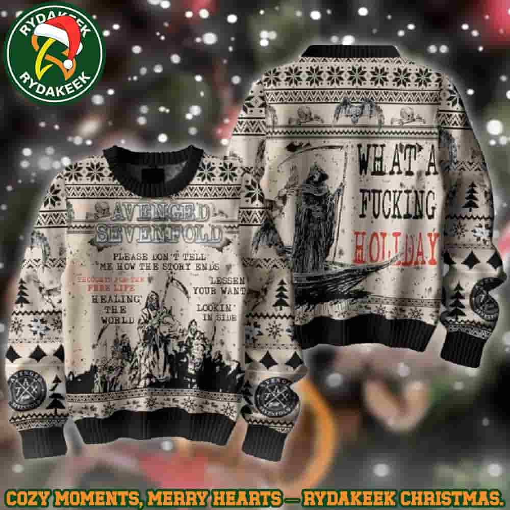 Avenged Sevenfold What A Fucking Holiday Christmas Gifts Xmas For Family And Friends Ugly Sweater Avenged Sevenfold What A Fucking Holiday Christmas Gifts Xmas For Family And Friends Ugly Sweater