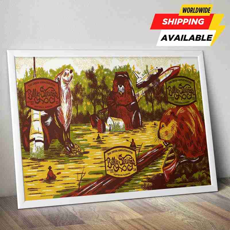 Billy Strings Live In Huntsville Alabama October 23-25 2025 Nights 1-3 At The Orion Amphitheater Artwork By Travis Bone Home Decor Poster Canvas Billy Strings Live In Huntsville Alabama October 23-25 2025 Nights 1-3 At The Orion Amphitheater Artwork By Travis Bone Home Decor Poster Canvas