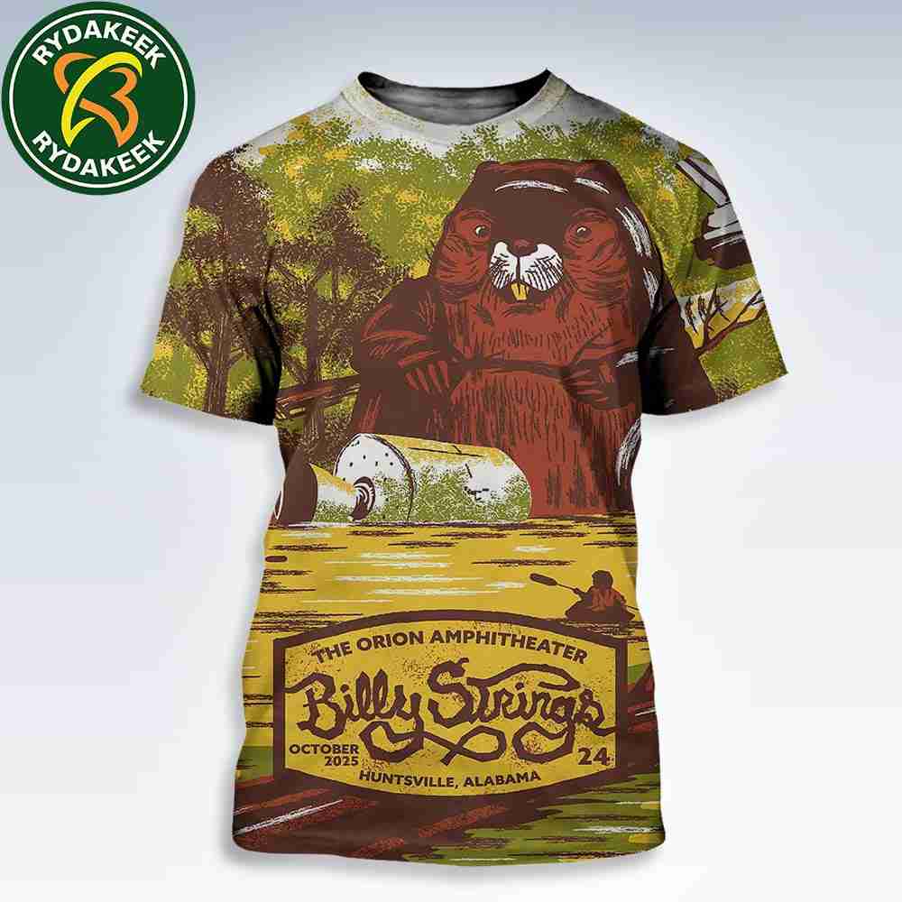 Billy Strings Live In Huntsville Alabama On October 24 2025 Night 2 At The Orion Amphitheater Artwork By Travis Bone All Over Print Shirt Billy Strings Live In Huntsville Alabama On October 24 2025 Night 2 At The Orion Amphitheater Artwork By Travis Bone All Over Print Shirt