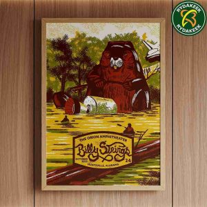 Billy Strings Live In Huntsville Alabama On October 24 2025 Night 2 At The Orion Amphitheater Artwork By Travis Bone Home Decor Poster Canvas