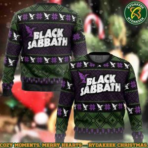 Black Sabbath Green Bat Pattern Ugly Sweater Christmas 2025 Gift For Men And Women