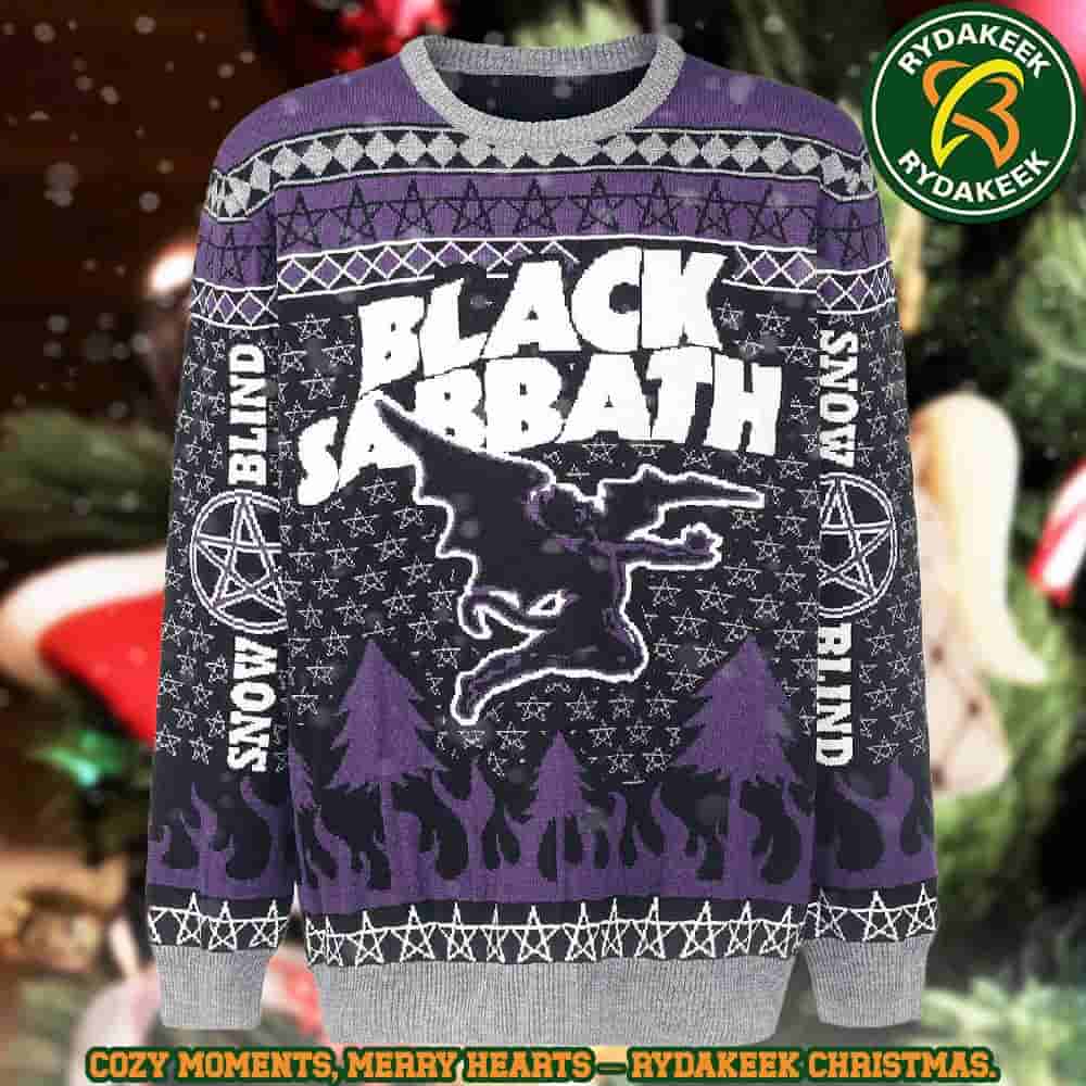 Black Sabbath Snow Blind Ugly Sweater Christmas 2025 Gift For Men And Women Black Sabbath Snow Blind Ugly Sweater Christmas 2025 Gift For Men And Women